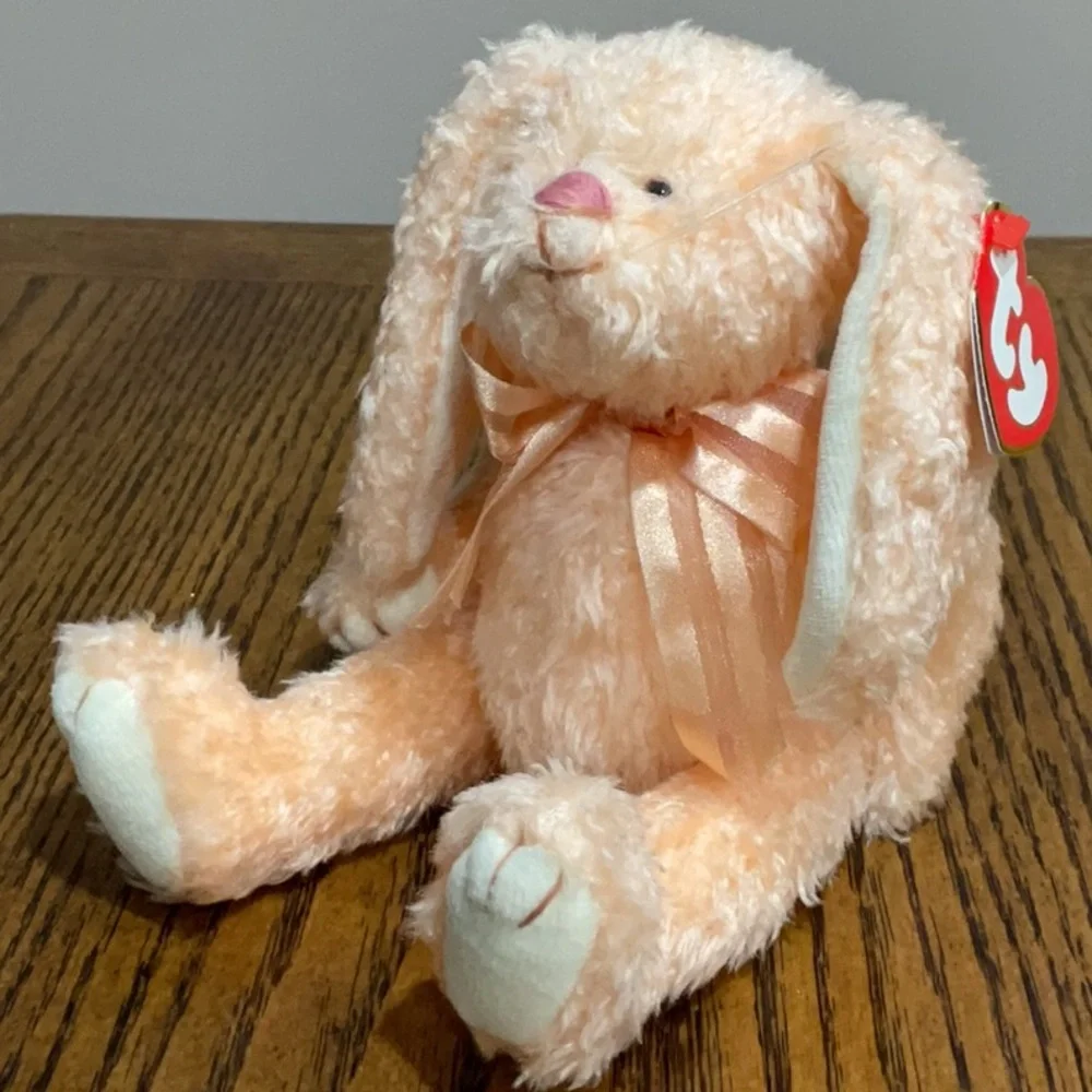 Ty Camelia peach colored bunny rabbit attic treasures collectible Easter…